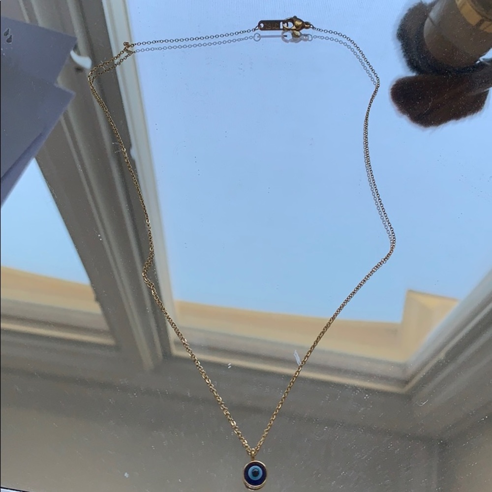 Gold evil eye necklace